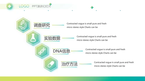 简约绿色医疗行业工作总结汇报PPT