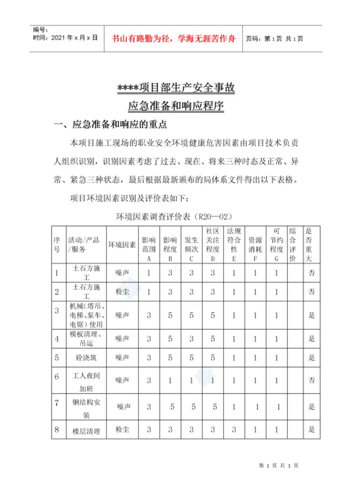 施工现场生产安全事故应急准备和响应程序.docx