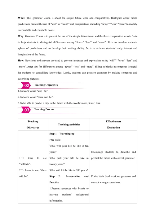 Unit 7 Will people have robots? Section A【人教八上英语教案