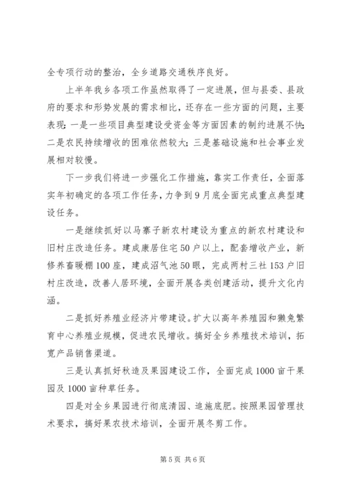 县委全委扩大会乡镇发言稿.docx