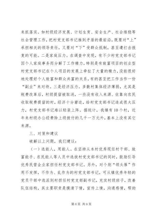 某镇关于村级党组织队伍建设经验做法及建议汇报五篇范文.docx