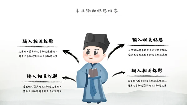 中国风论语弟子规国学经典古文学习PPT