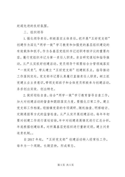 五好党支部创建活动实施方案.docx