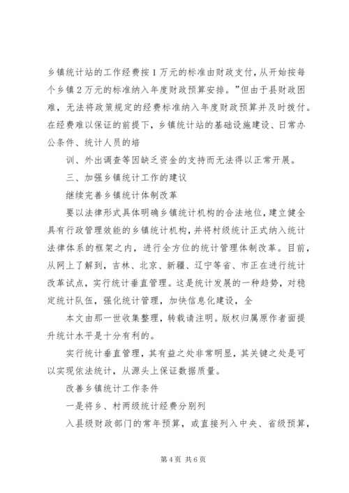 乡镇统计工作现状调研报告.docx