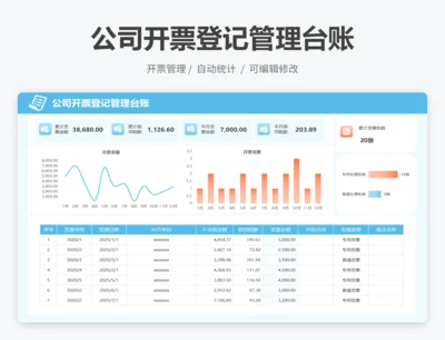 公司开票登记管理台账