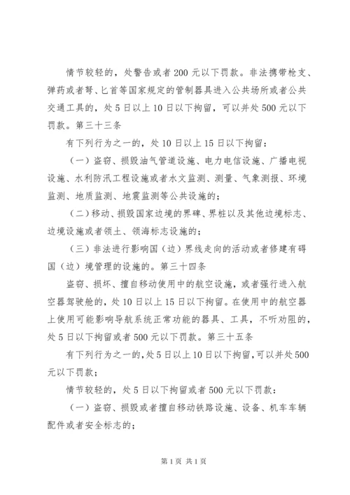 治安管理处罚法全文治安管理处罚法《中华人民共和国治安管理处罚法》全文.docx