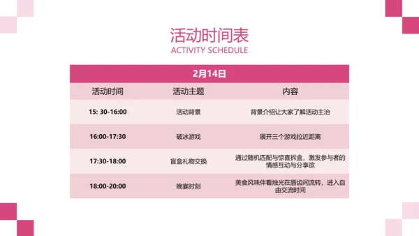 粉红简约情人节活动企划方案PPT模板