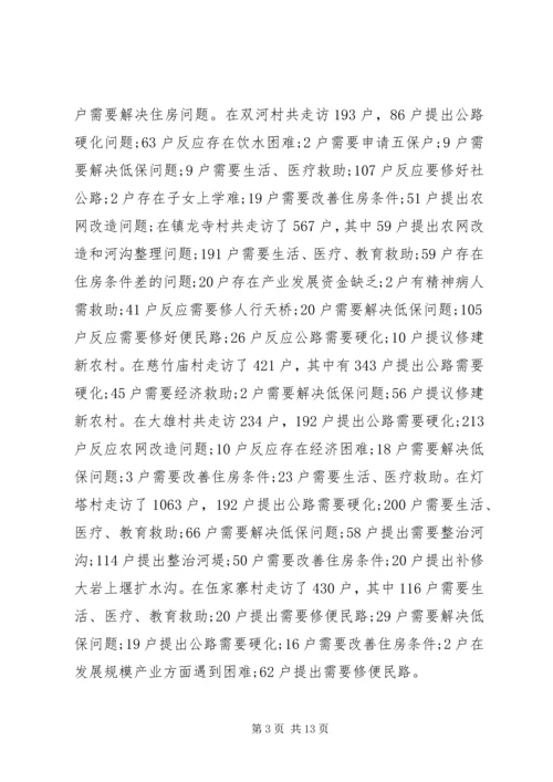乡镇民情大调查活动工作总结范文.docx