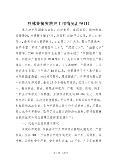 县林业抗灾救灾工作情况汇报(1).docx