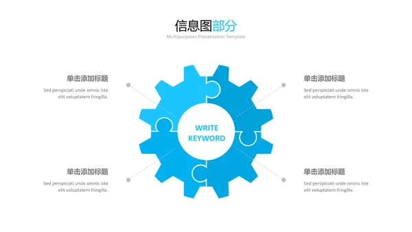蓝色简洁创意公司简介商务通用PPT模板