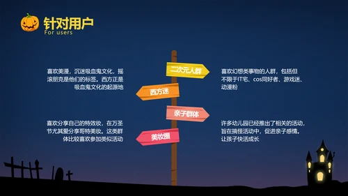 扁平插画深蓝万圣节活动策划