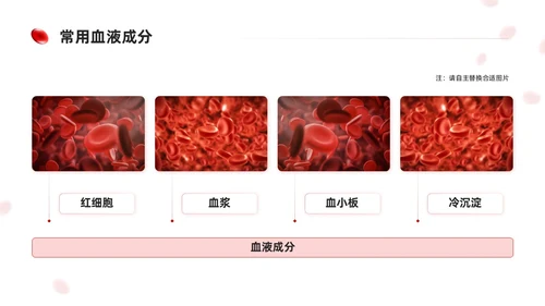 简约红色形状输血相关知识培训课件PPT