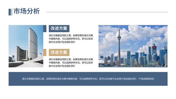 商业城市BP商业计划书通用PPT模板