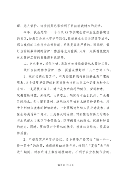 副县长在全县林木管护工作会议上的讲话 (2).docx