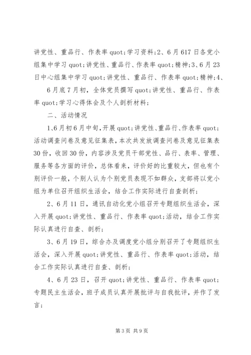 党性分析活动情况小结.docx