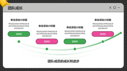 黑色3D风动效专题-趣味汇报PPT模板