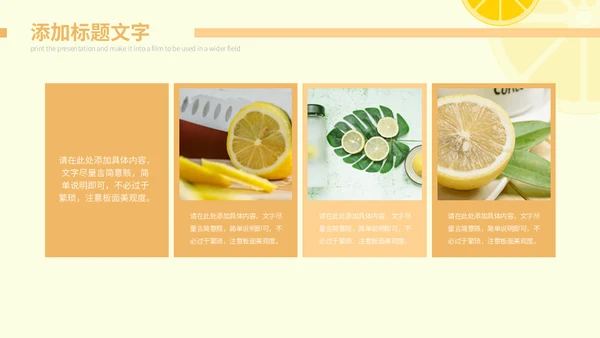 夏日水果柠檬飘香通用PPT模板