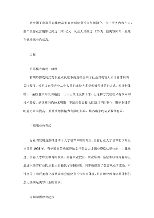 美容专业人才需求与专业改革调研报告.docx