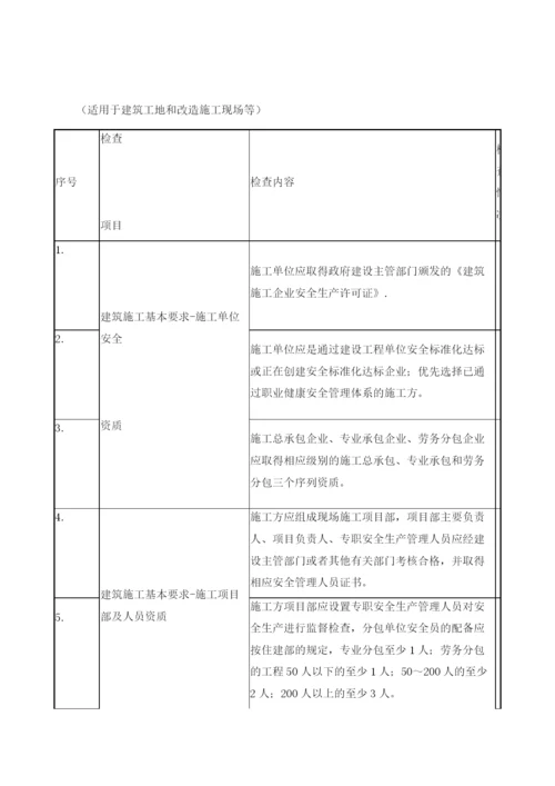 建筑施工现场安全检查表.docx