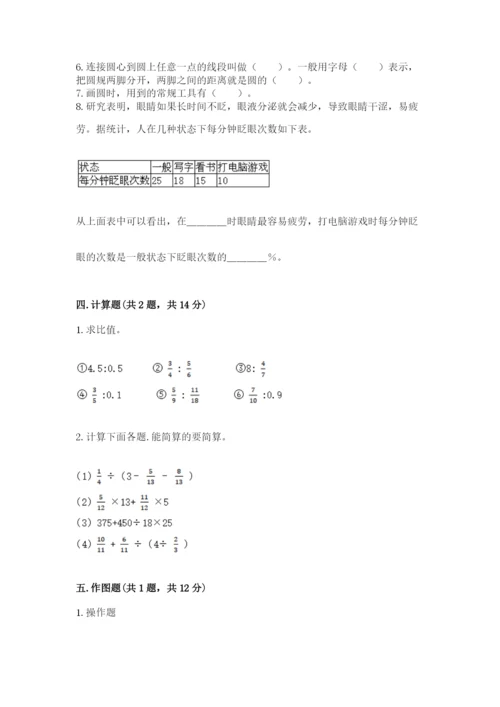 小学数学六年级上册期末模拟卷附完整答案【全国通用】.docx