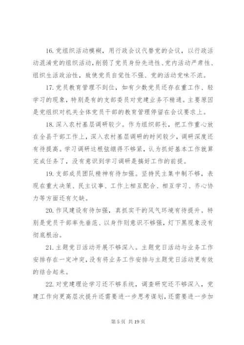 84条党建述职评议会领导点评问题.docx