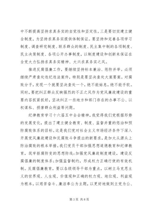 学习纪律心得体会范文.docx