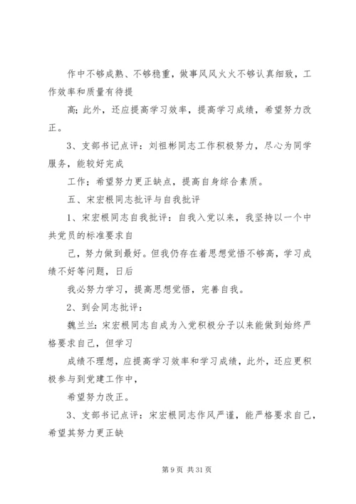 党员民主生活会会议纪录.docx