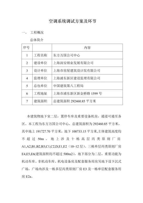 空调系统调试专题方案及步骤.docx