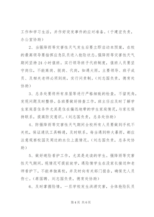 宁永实校强降雨等灾害性天气防范应对工作应急预案.docx
