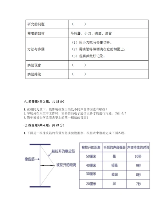 教科版四年级上册科学期末测试卷【考点提分】.docx