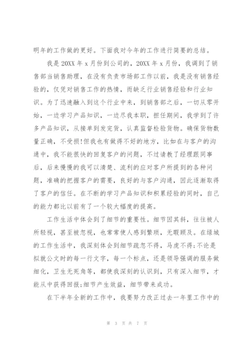 销售助理试用期转正工作个人总结.docx