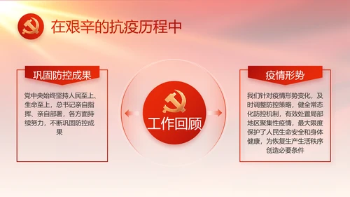 红色大气党建党支部年终工作总结PPT