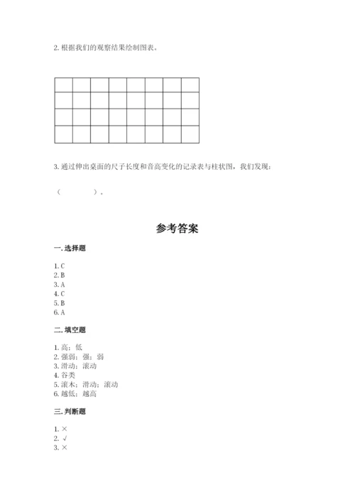 教科版四年级上册科学期末测试卷带答案（实用）.docx