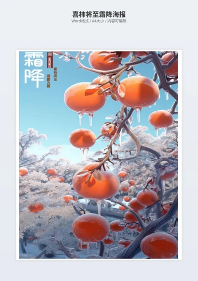 喜柿将至霜降海报