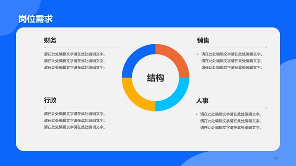 蓝色插画春季校园大型招聘PPT
