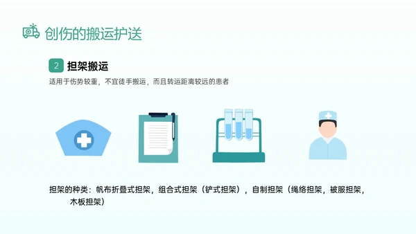 绿色卡通医生边框图形创伤急救知识培训医院急救知识