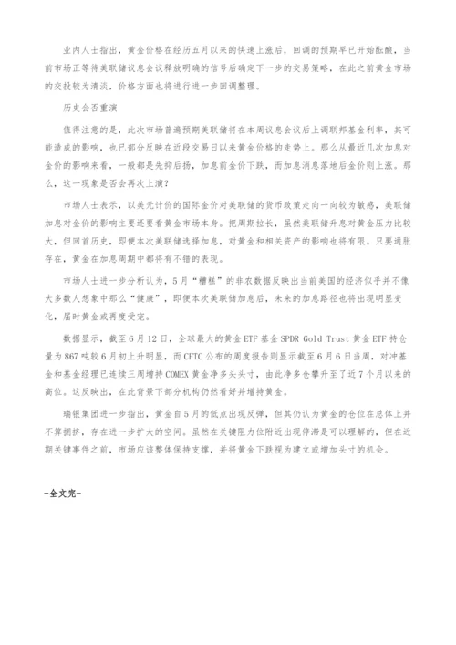黄金期货价格走势图-产业报告.docx