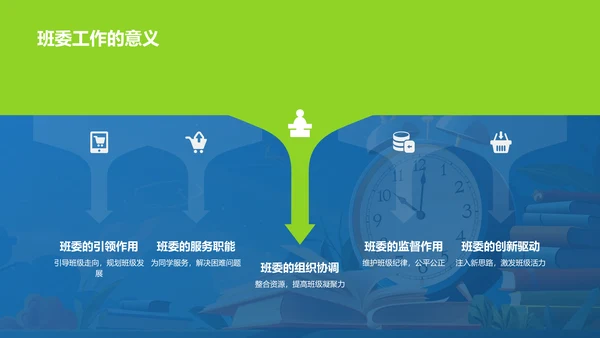 蓝色手绘风班委竞选自我介绍PPT模板