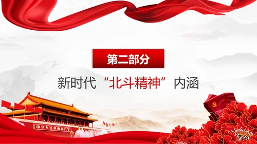 大力弘扬新时代北斗精神党课培训PPT模板