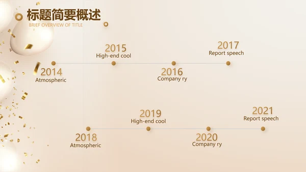 金色公司5周年庆ppt模板活动策划方案