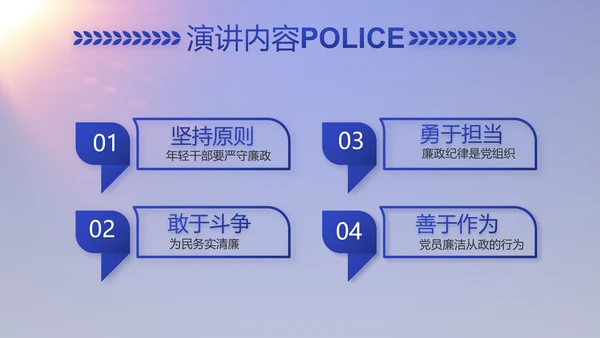 蓝色大气公安派出所工作汇报动态PPT