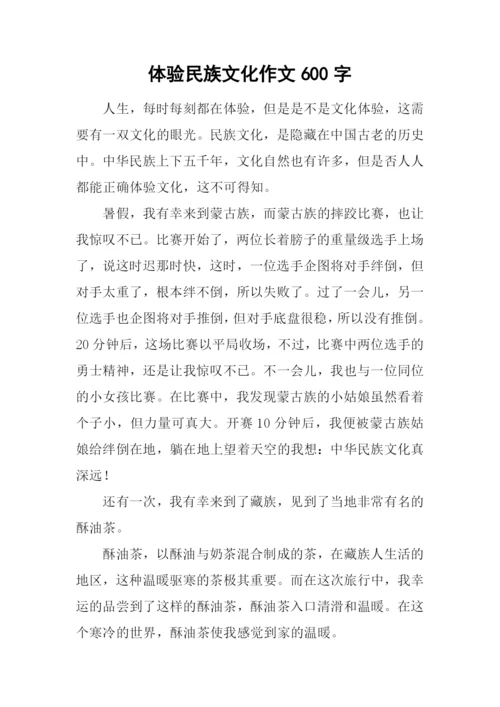 体验民族文化作文600字.docx