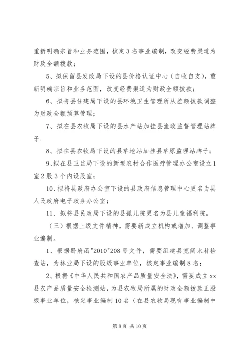 县级事业单位清理工作的情况报告.docx