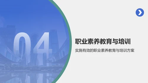 蓝色商务风职业素养提升计划PPT模板