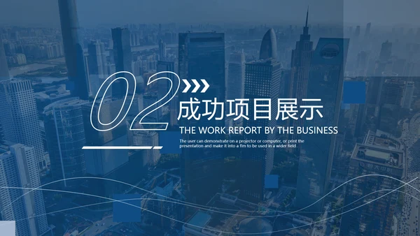 潘通蓝2021商务工作总结工作计划述职报告通用动态PPT模板