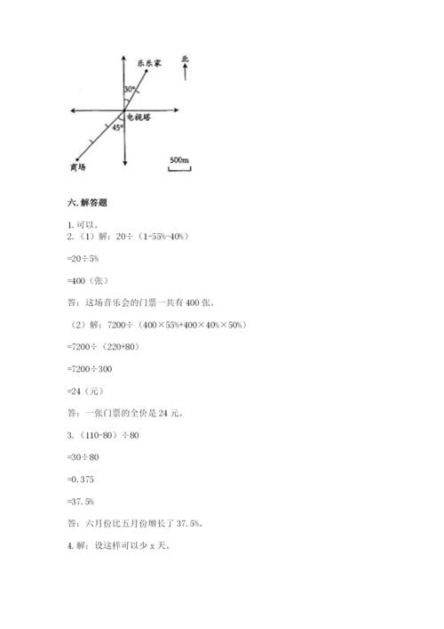 小学六年级下册数学期末卷含答案（精练）.docx