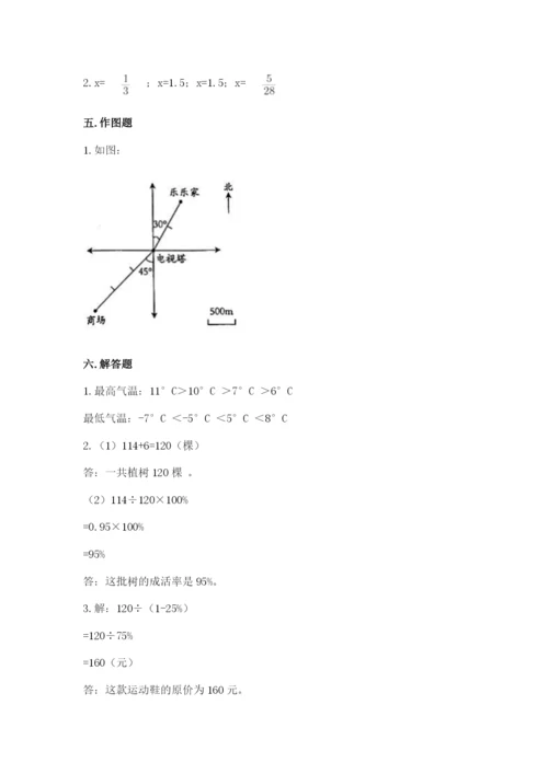 庆阳地区小升初数学测试卷完整.docx