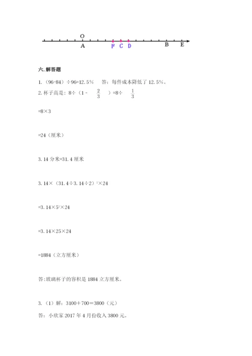 冀教版小学六年级下册数学期末综合素养测试卷【黄金题型】.docx