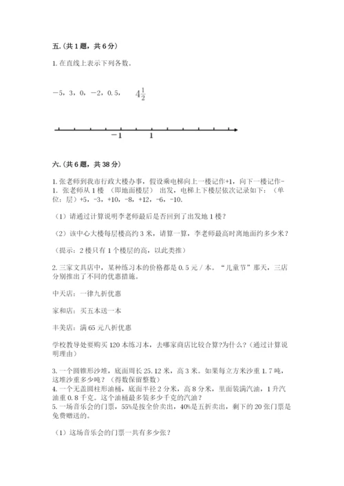 苏教版六年级数学小升初试卷附参考答案（基础题）.docx