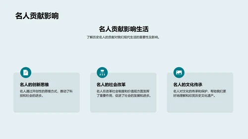 名人生涯学习报告PPT模板